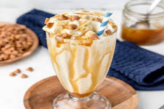 Honeycomb ice cream shake