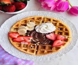 Strawberry and Nutella Waffle