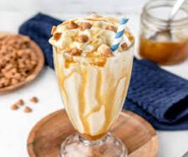 Honeycomb ice cream shake