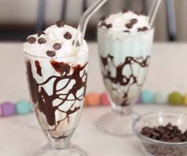 Mint Choc Chip ice cream shake